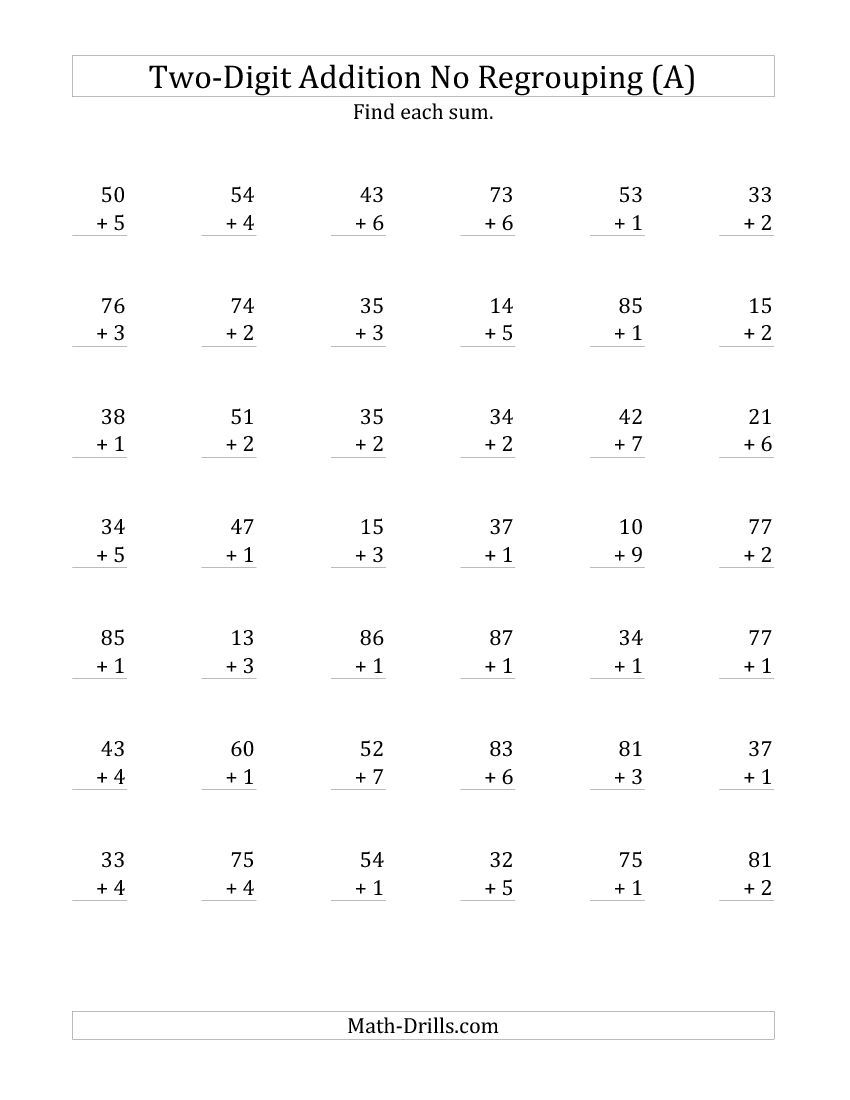 21 Addition Worksheets 3Rd Grade 2 Digit