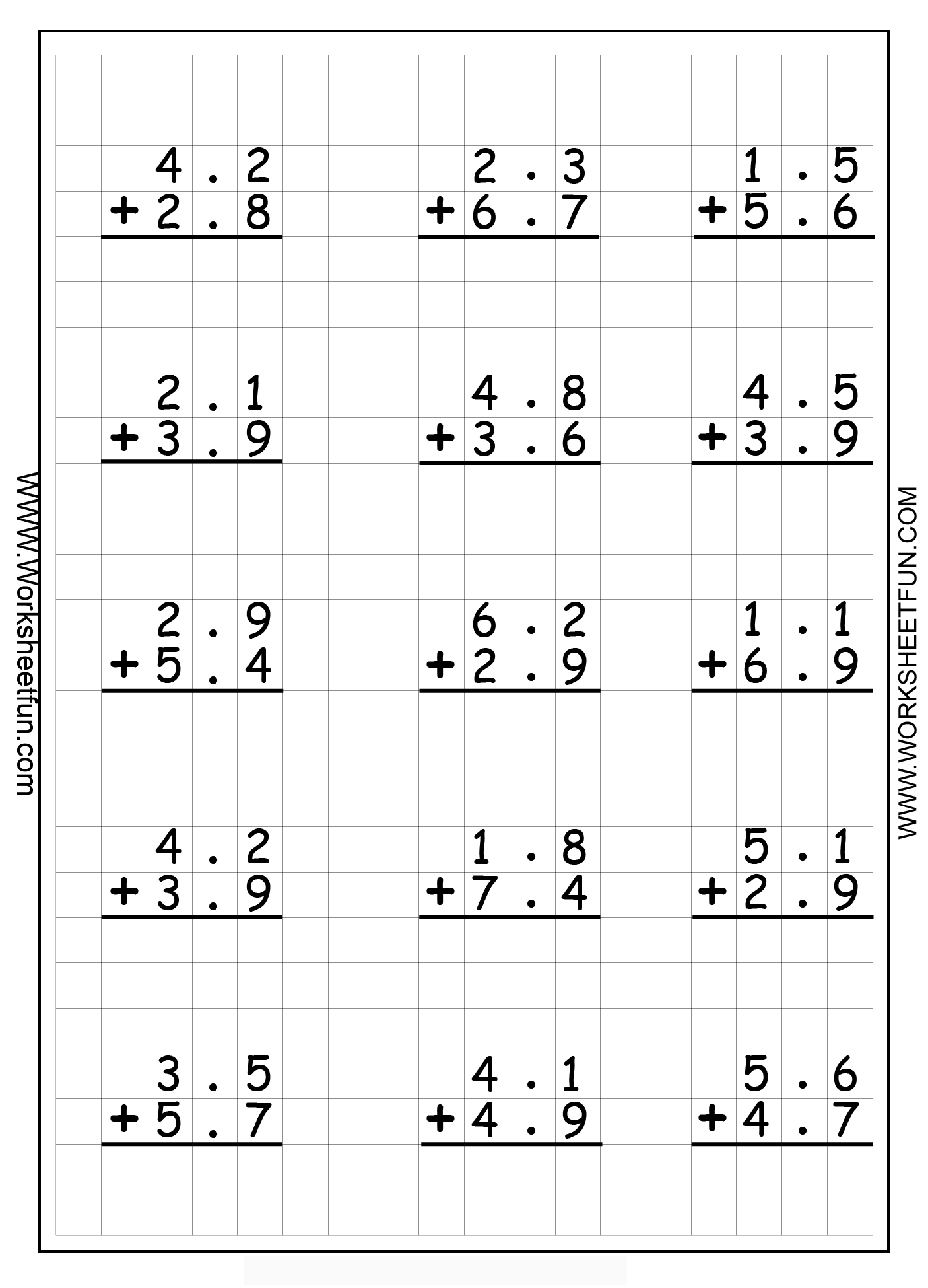 21 Addition Worksheets 3Rd Grade 2 Digit