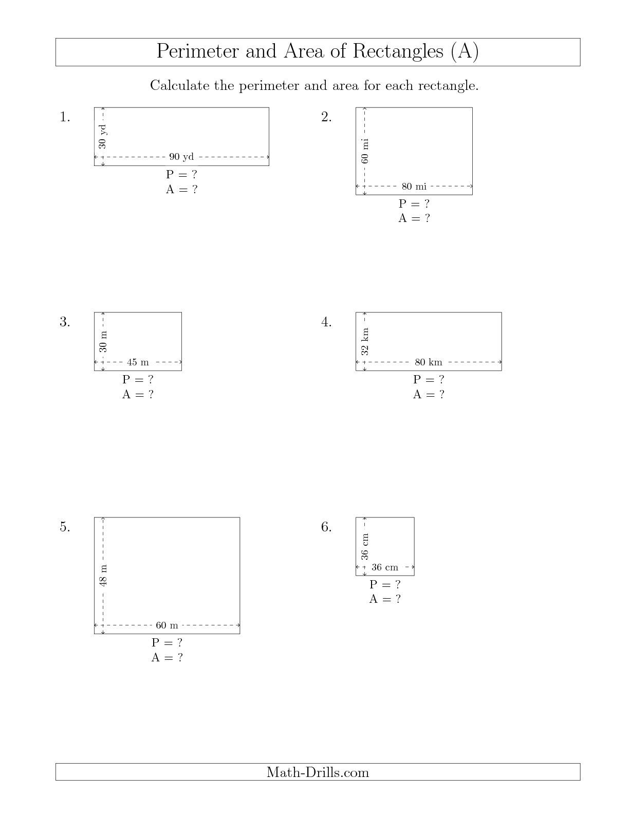 21 Area And Perimeter Worksheets For Grade 6