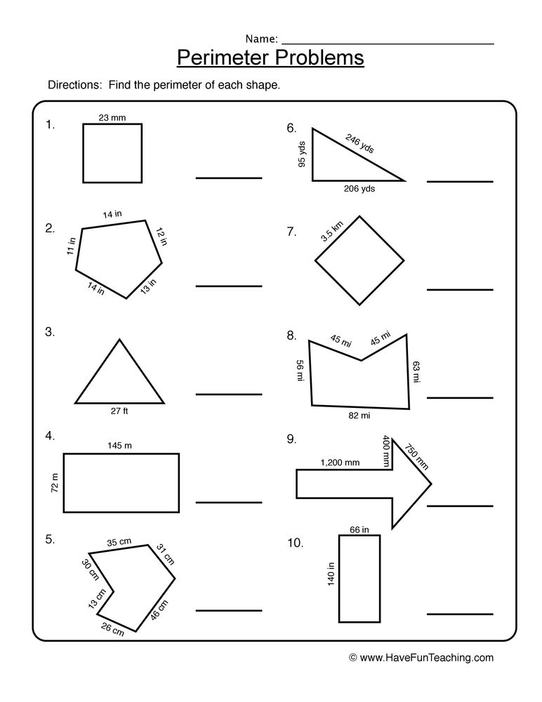 21 Area And Perimeter Worksheets For Grade 6