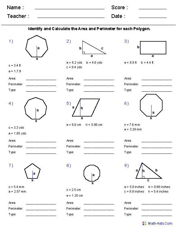 21 Area And Perimeter Worksheets For Grade 6