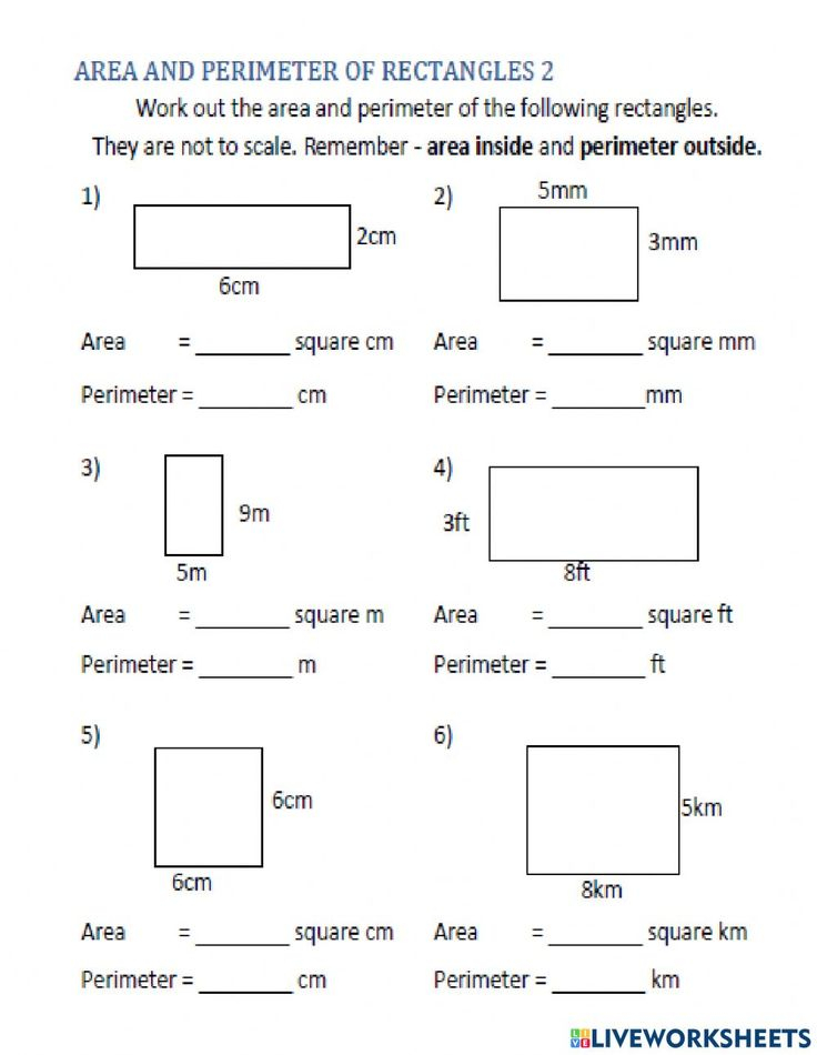 21 Area And Perimeter Worksheets For Grade 6