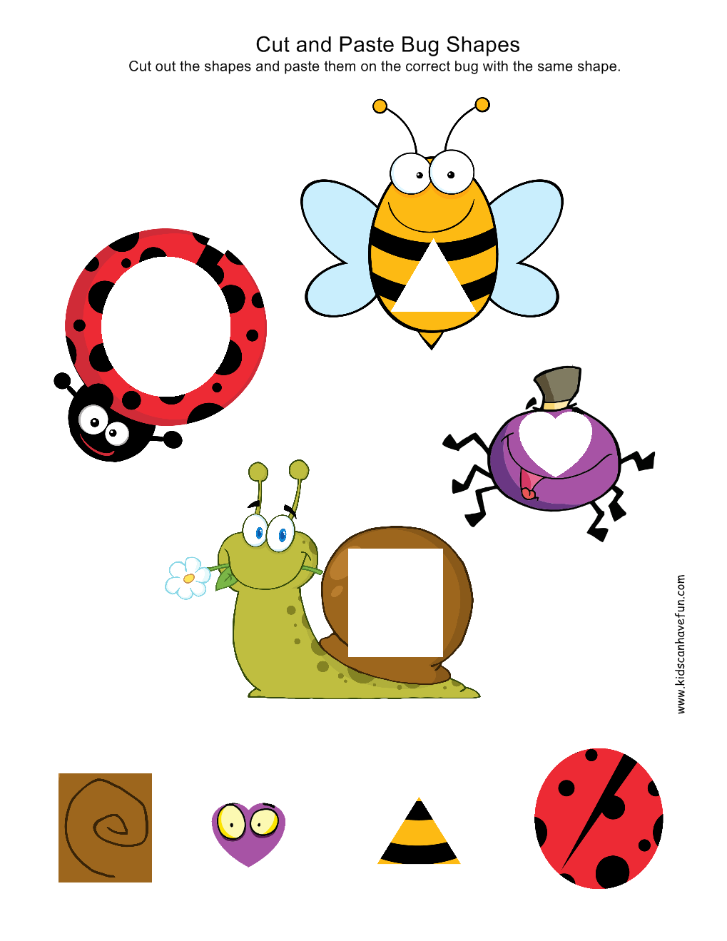 21 Cut And Paste Worksheets Colors