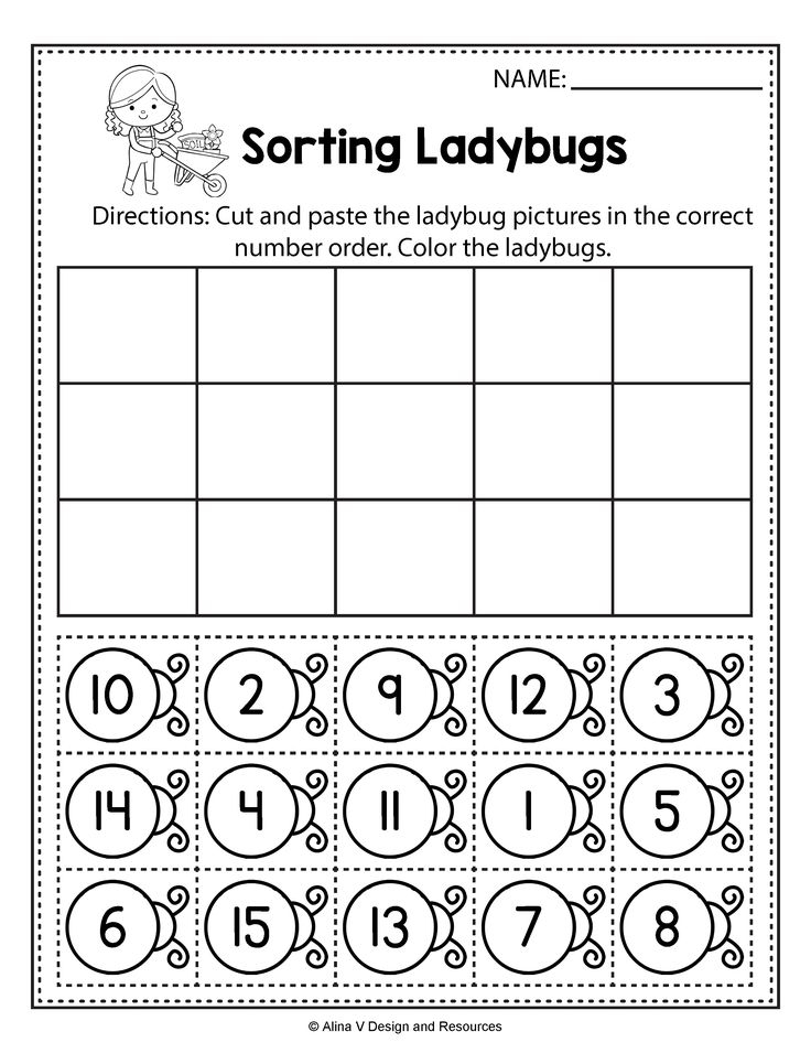 21 Cut And Paste Worksheets Colors