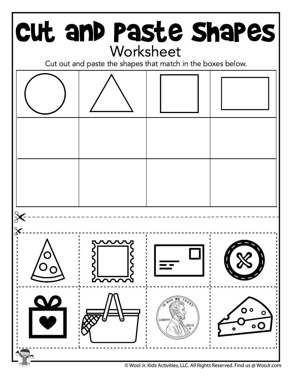 21 Cut And Paste Worksheets Colors
