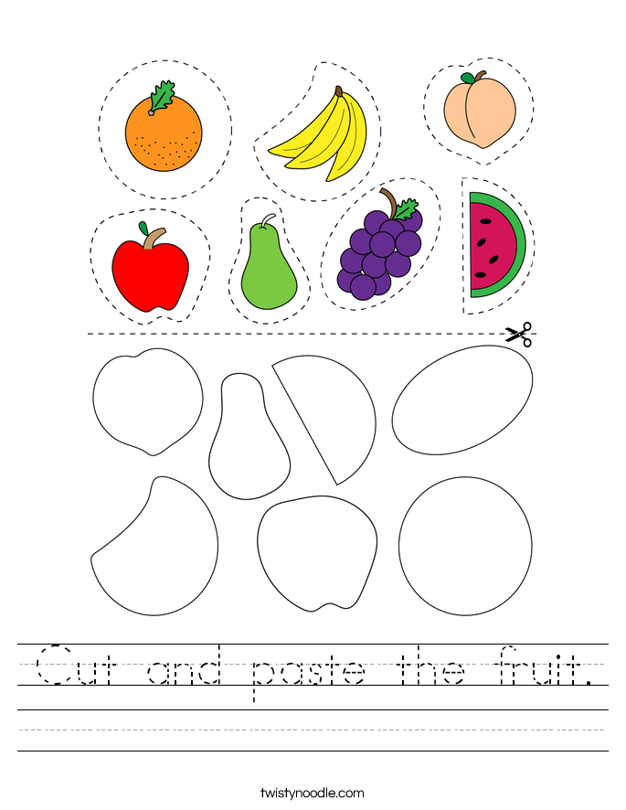 21 Cut And Paste Worksheets Colors