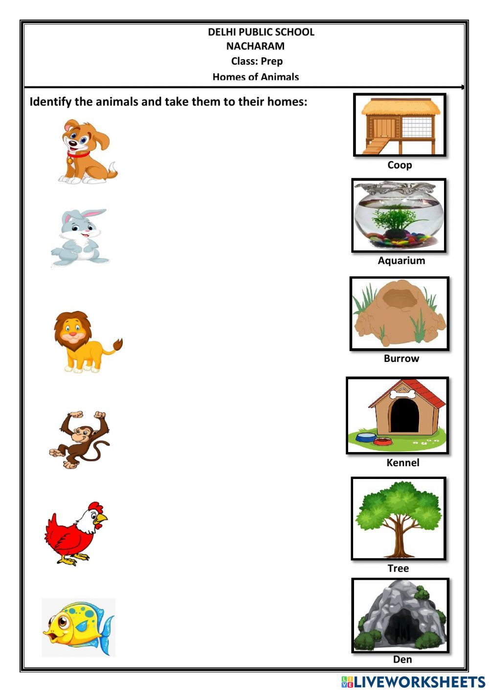 21 English Worksheets For Kids Kindergarten Animals