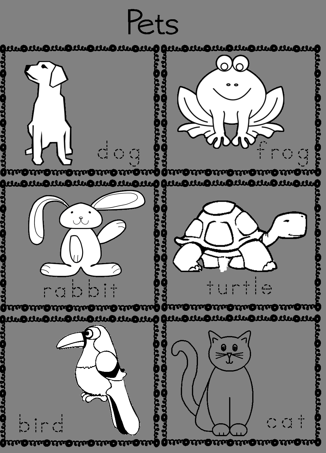 21 English Worksheets For Kids Kindergarten Animals