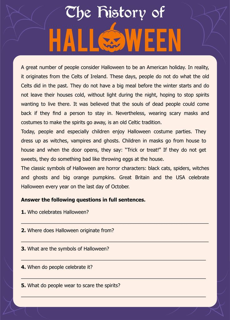 21 Free Printable Halloween Reading Worksheets For 1St Grade Literacy