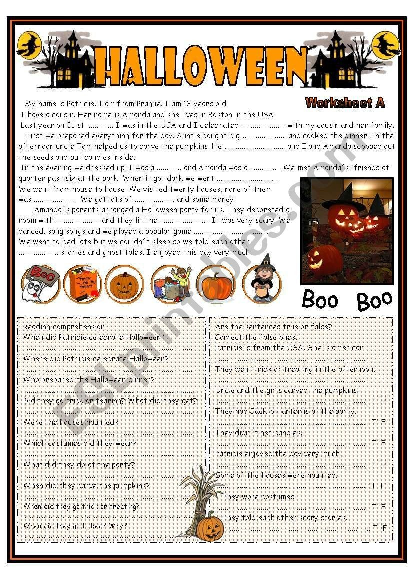 21 Free Printable Halloween Reading Worksheets For 1St Grade Literacy