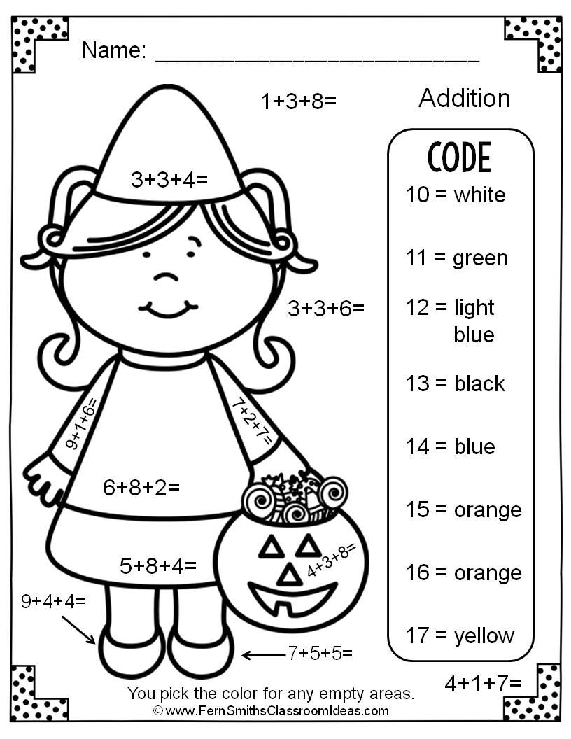21 Halloween Worksheets 1St Grade Free