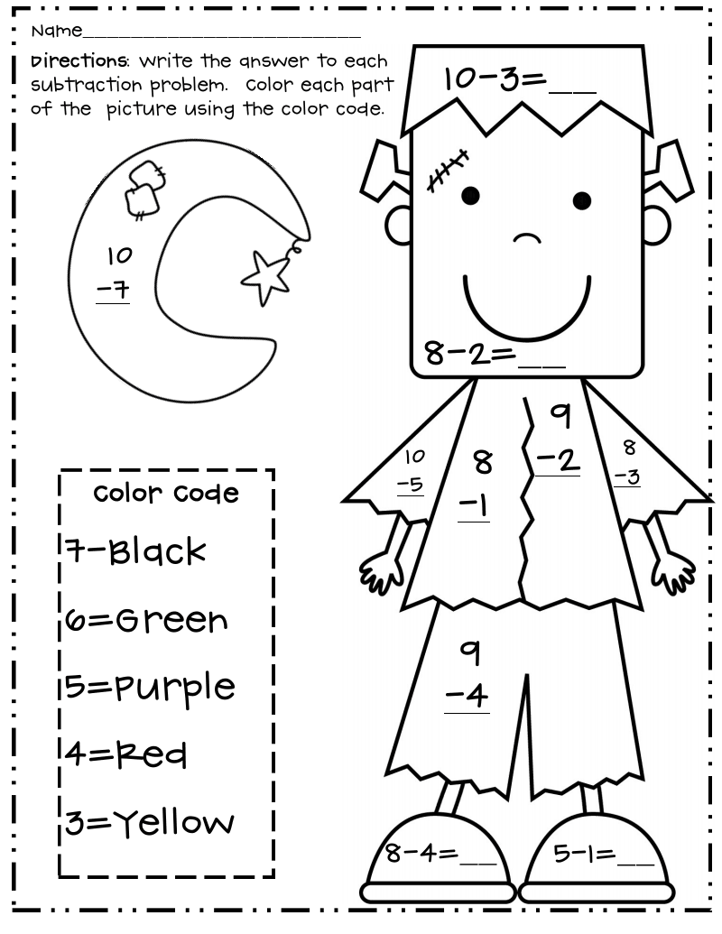 21 Halloween Worksheets 1St Grade Free