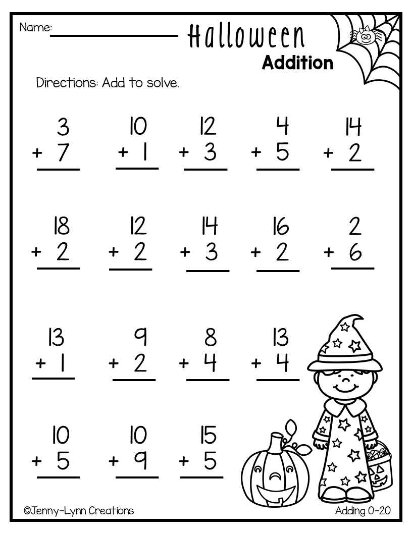 21 Halloween Worksheets 1St Grade Free