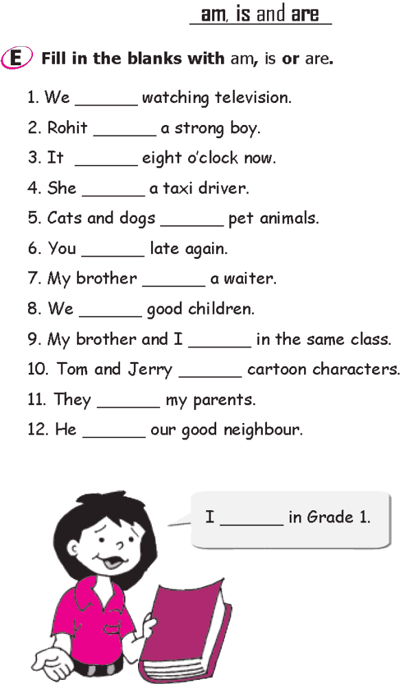 21 Is Am Are Worksheets Grade 1 Math