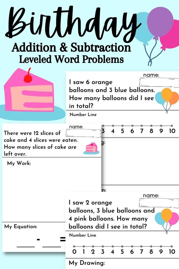 21 Kindergarten Math Worksheets Addition Word Problems 1