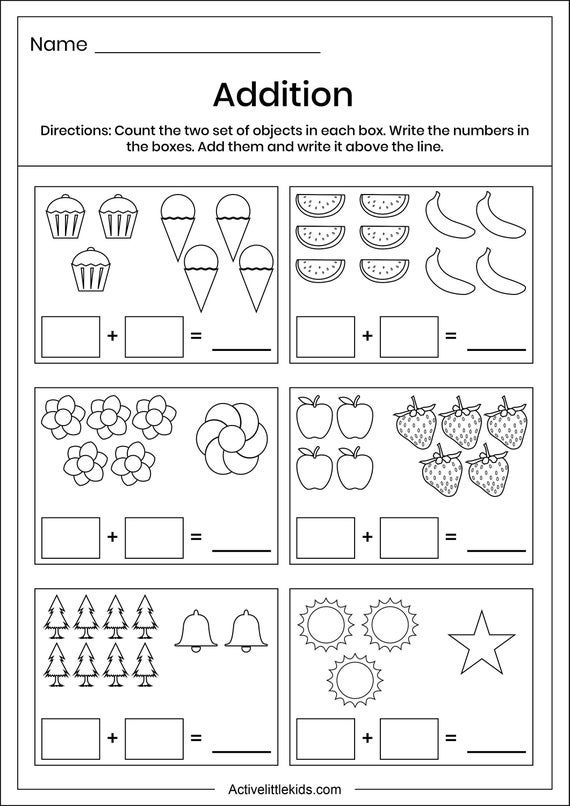 21 Kindergarten Math Worksheets Addition Word Problems 1