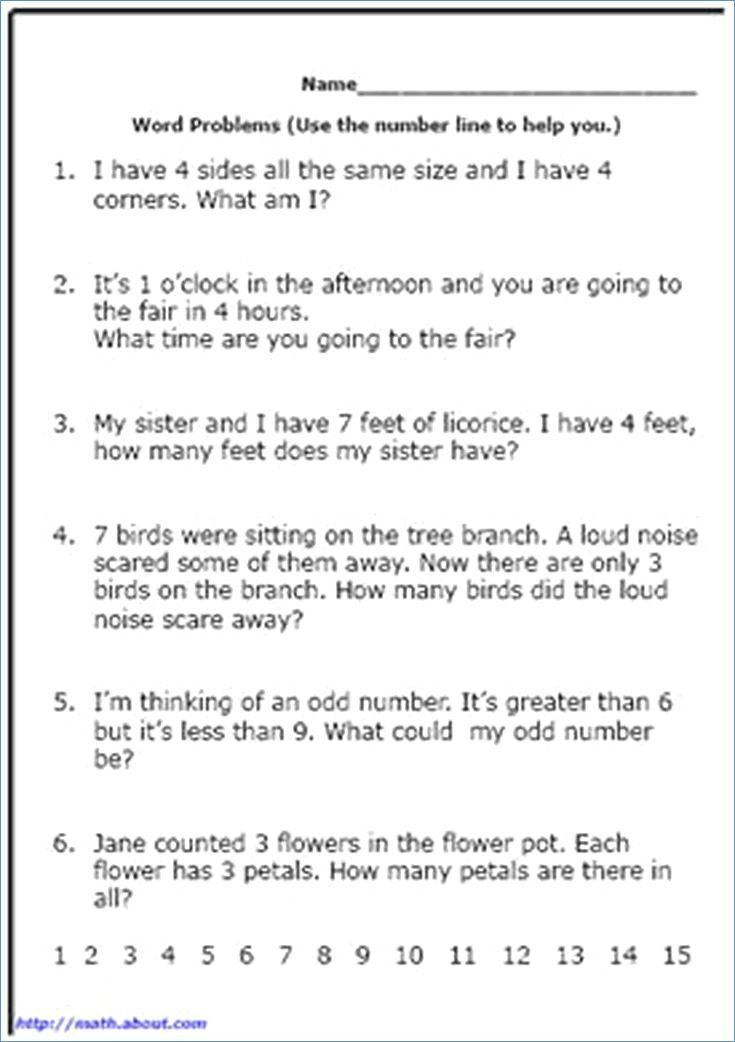 21 Kindergarten Math Worksheets Addition Word Problems 1