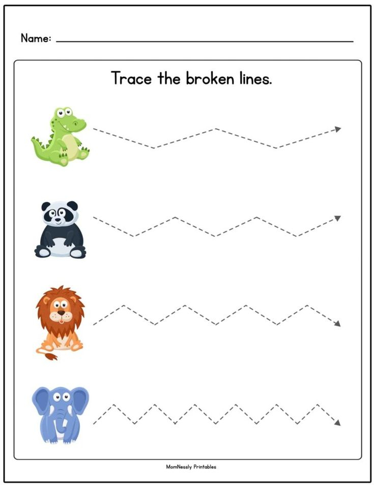 21 Kindergarten Worksheets Tracing Lines