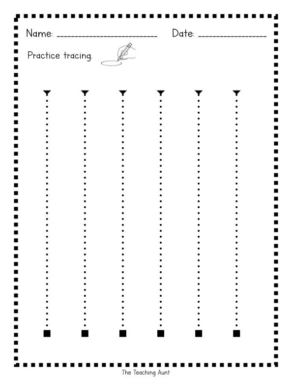 21 Kindergarten Worksheets Tracing Lines