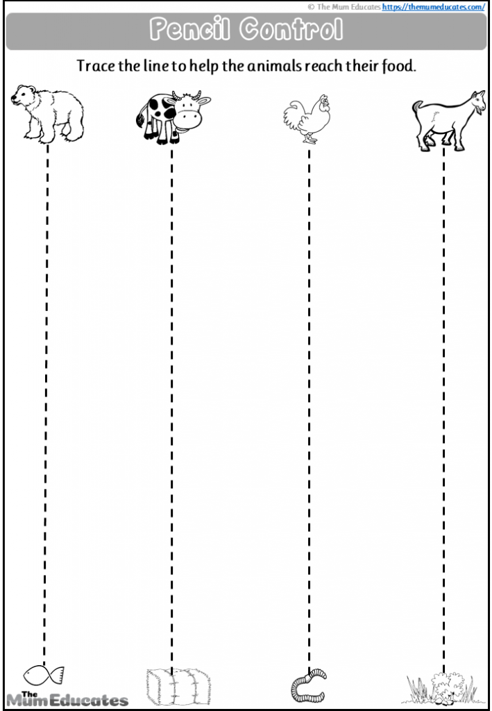 21 Kindergarten Worksheets Tracing Lines