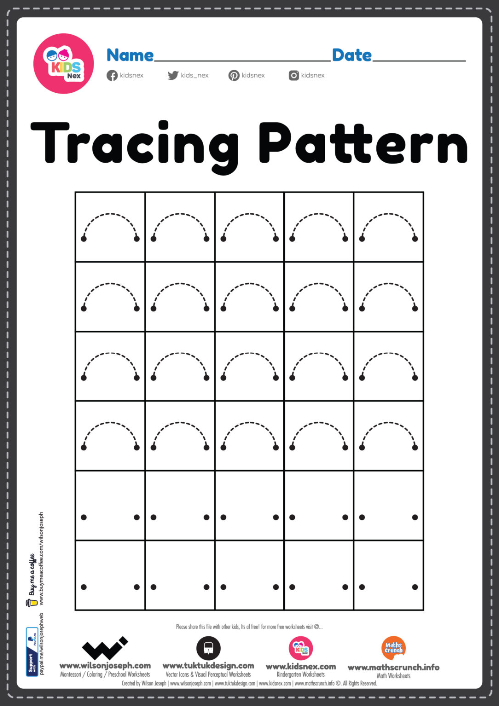 21 Kindergarten Worksheets Tracing Lines