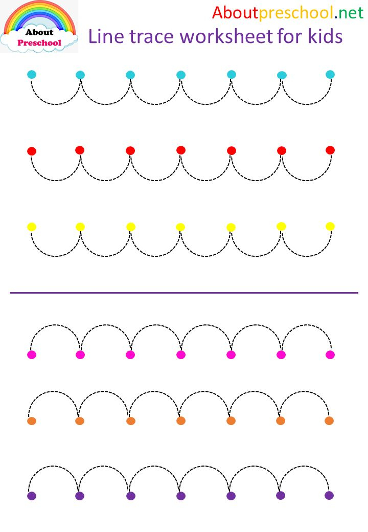 21 Kindergarten Worksheets Tracing Lines