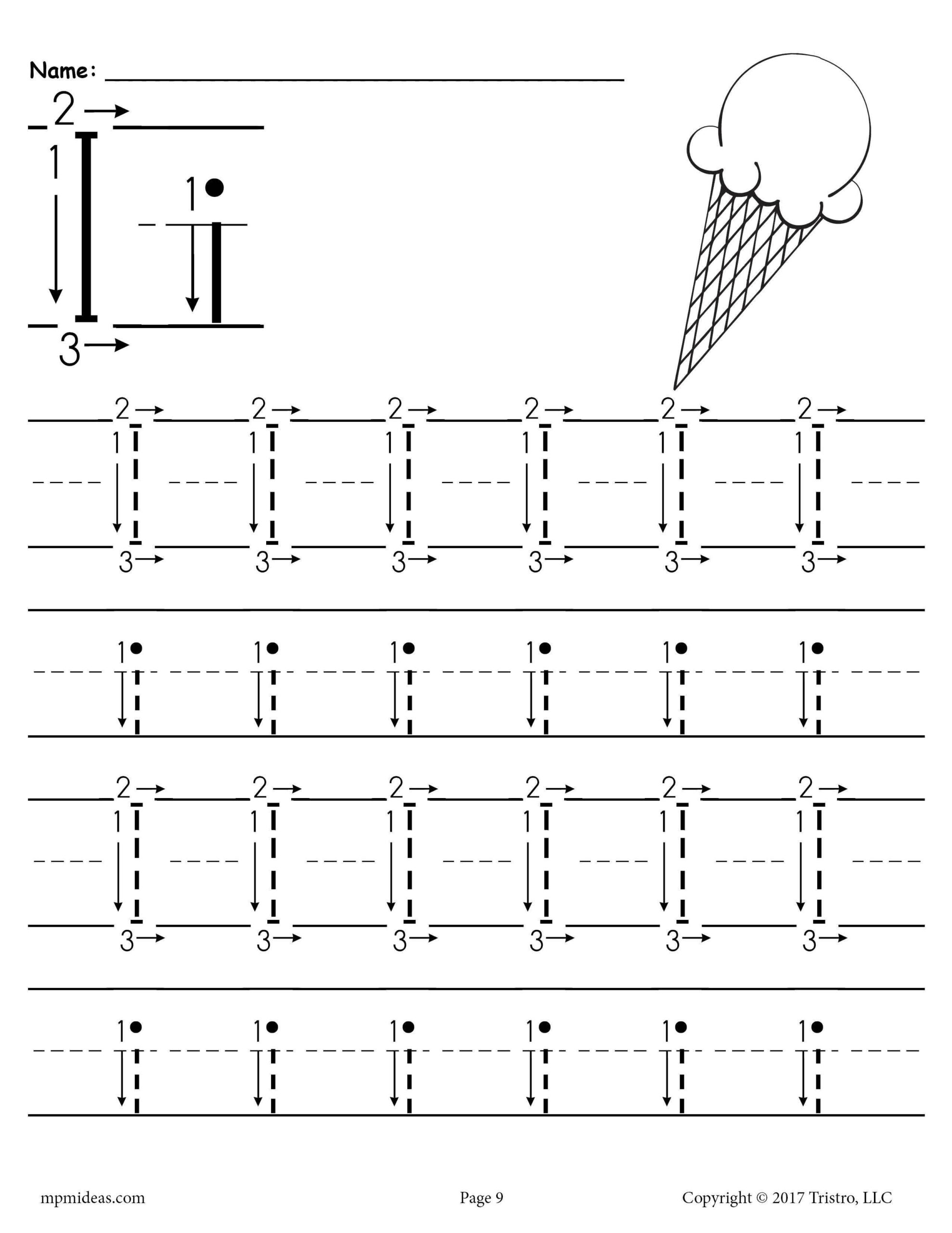 21 Letter I Kindergarten Worksheets