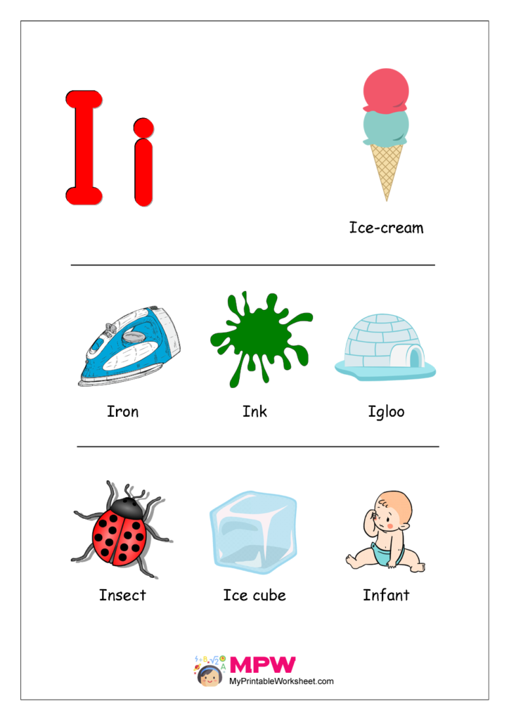 21 Letter I Kindergarten Worksheets