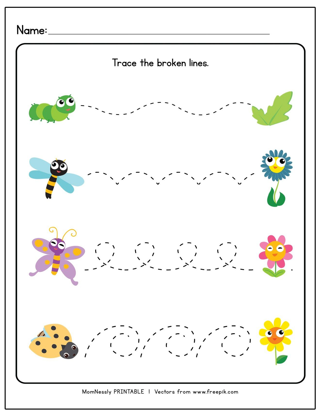 21 Line Tracing Worksheets For Kindergarten
