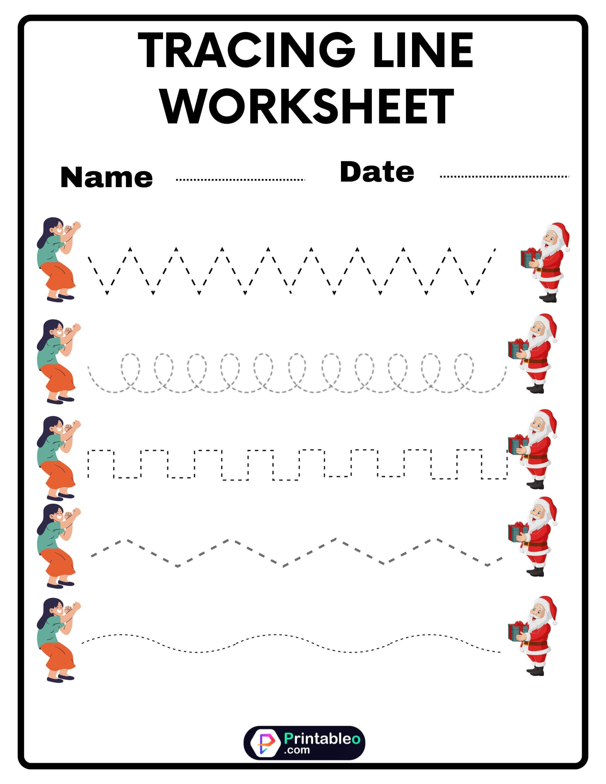 21 Line Tracing Worksheets For Kindergarten