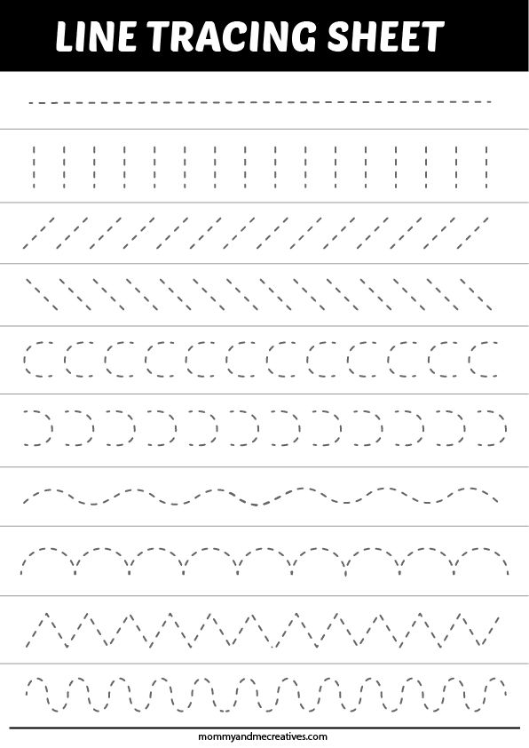 21 Line Tracing Worksheets For Kindergarten