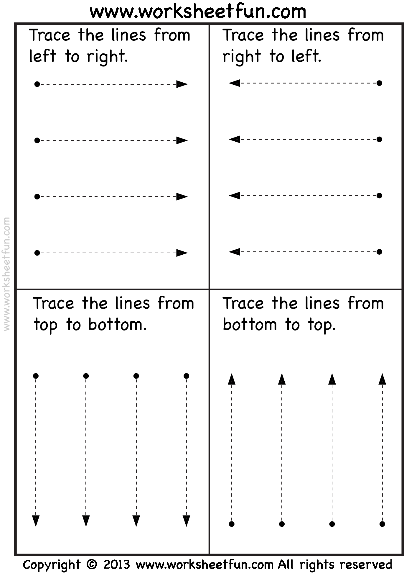 21 Line Tracing Worksheets For Kindergarten
