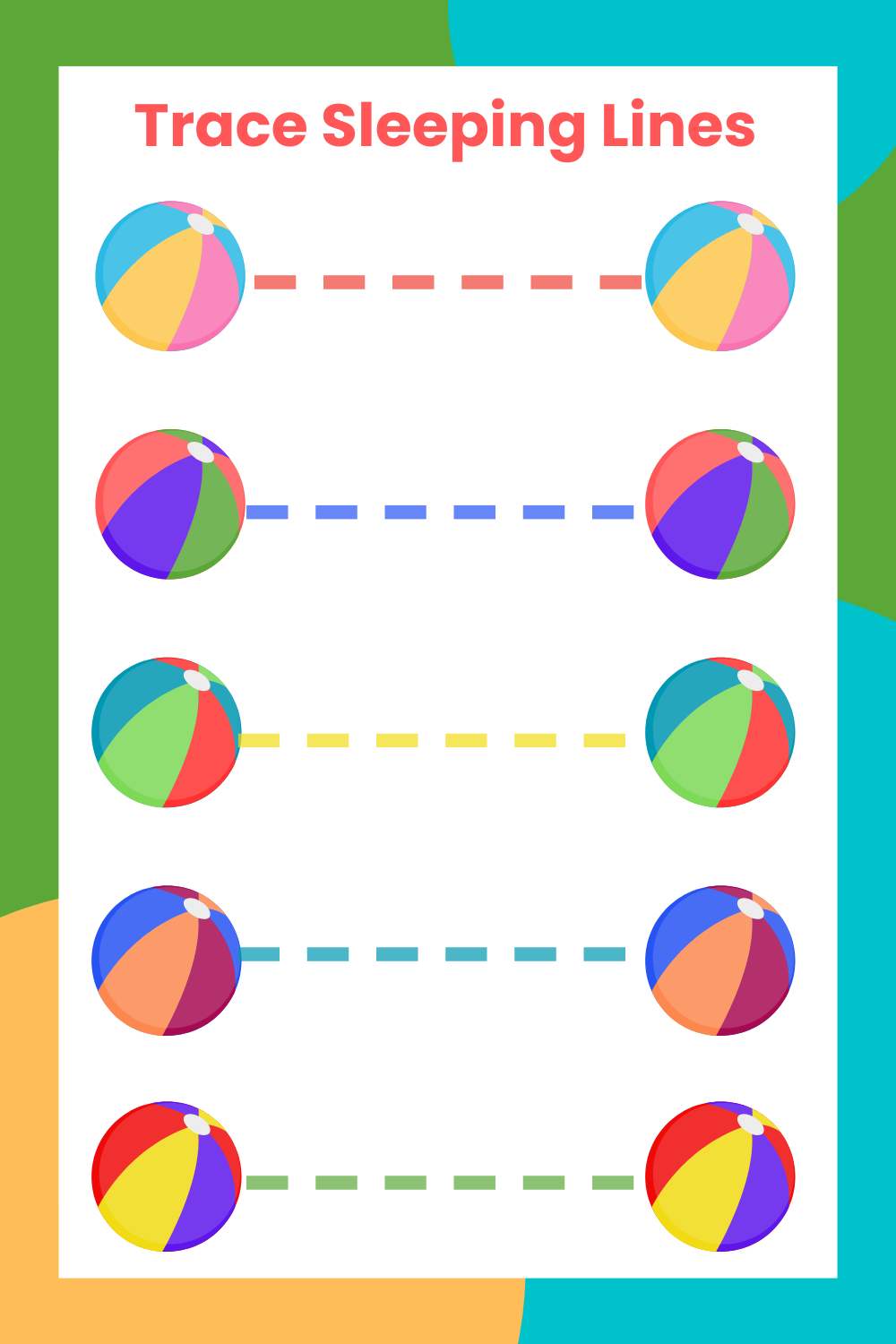 21 Line Tracing Worksheets For Kindergarten
