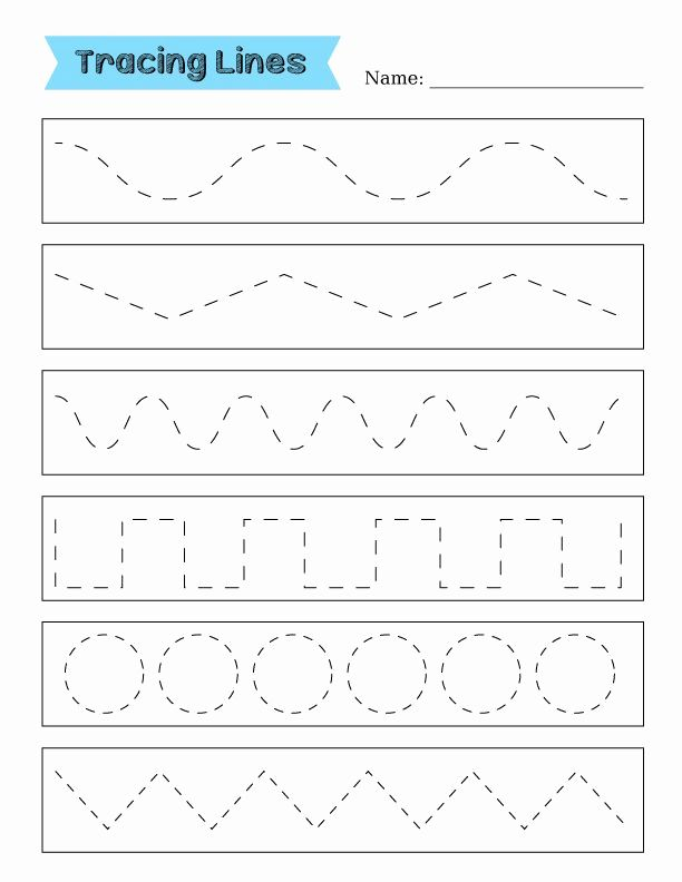 21 Line Tracing Worksheets For Kindergarten