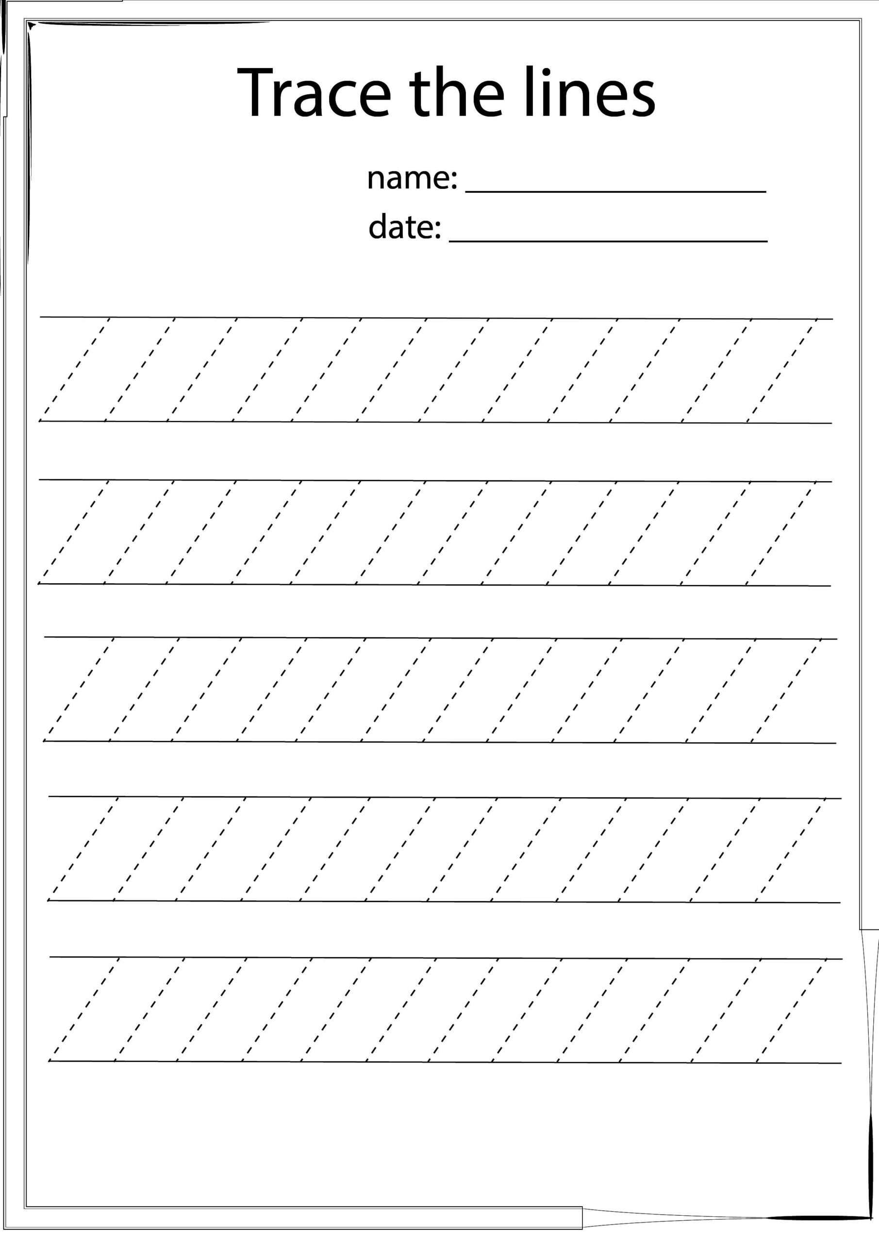 21 Line Tracing Worksheets For Kindergarten