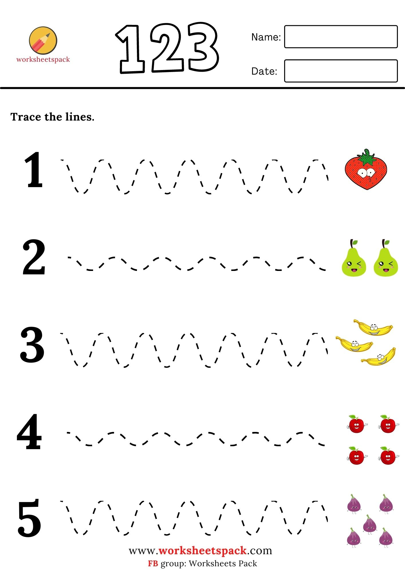 21 Line Tracing Worksheets For Kindergarten