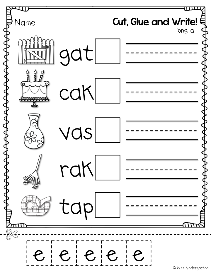 21 Magic E Worksheets For Kindergarten
