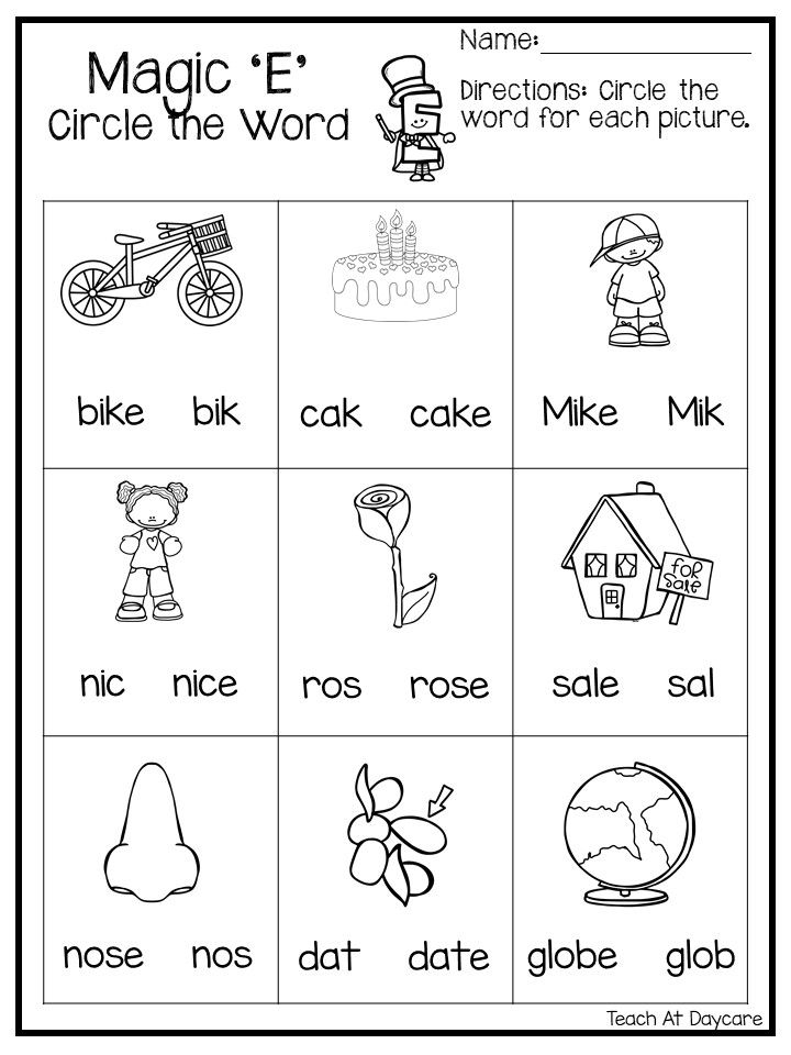 21 Magic E Worksheets For Kindergarten