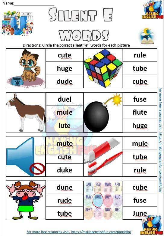 21 Magic E Worksheets For Kindergarten