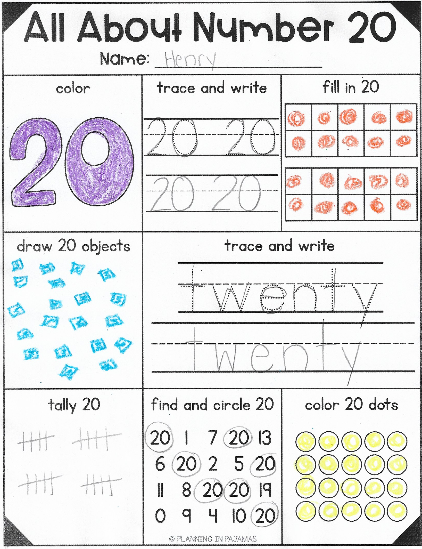 21 Math Worksheets For Kindergarten 1-30