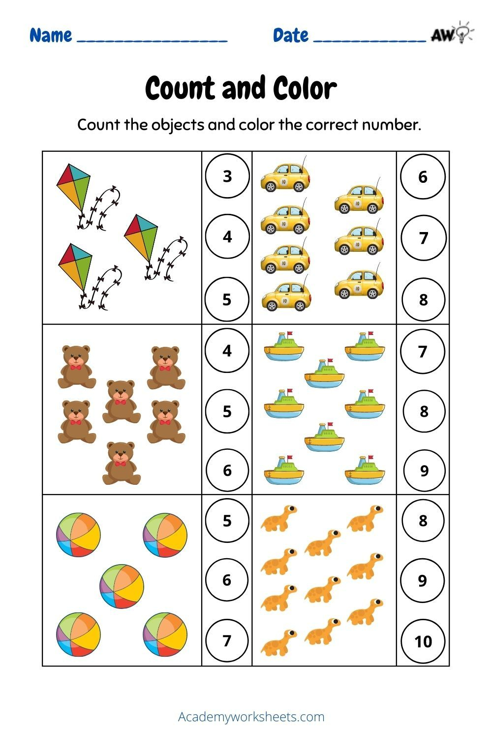 21 Math Worksheets For Kindergarten 1-30
