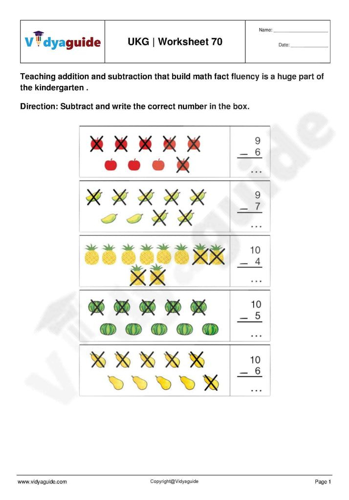 21 Math Worksheets For Ukg Kids