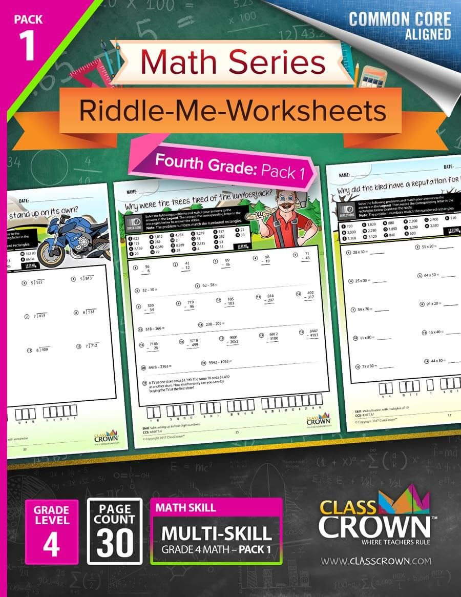 21 Math Worksheets With Riddles