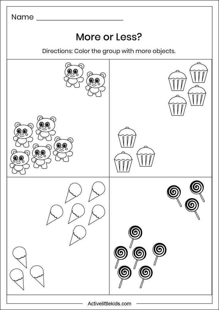 21 More And Less Worksheets Kindergarten Free
