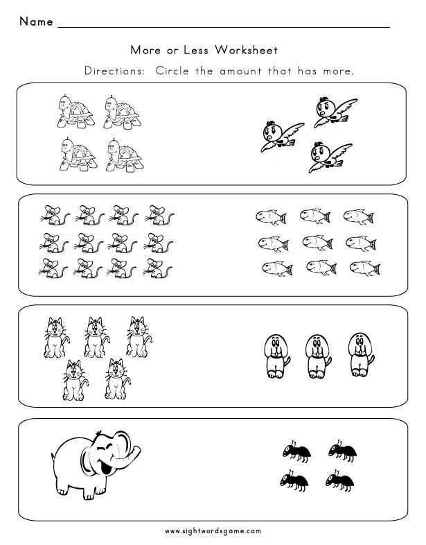 21 More And Less Worksheets Kindergarten Free