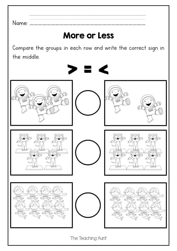 21 More And Less Worksheets Kindergarten Free