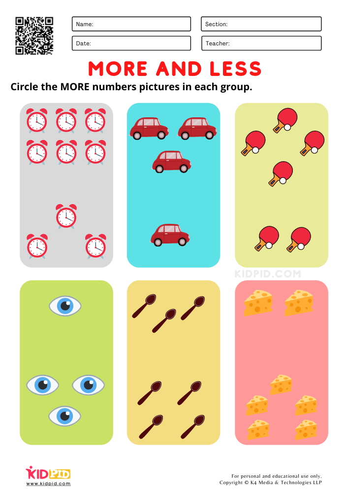 21 More And Less Worksheets Kindergarten Free