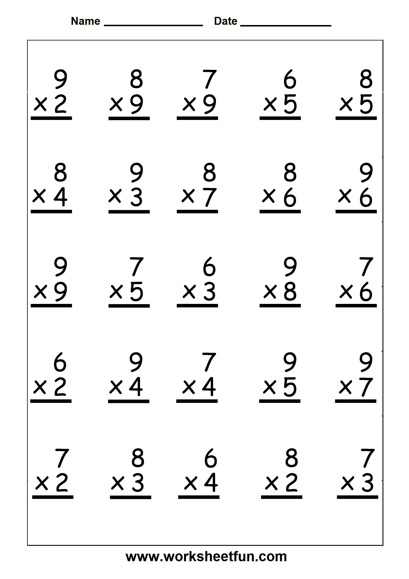 21 Multiplication Worksheets 3 Digits By 2 Digits