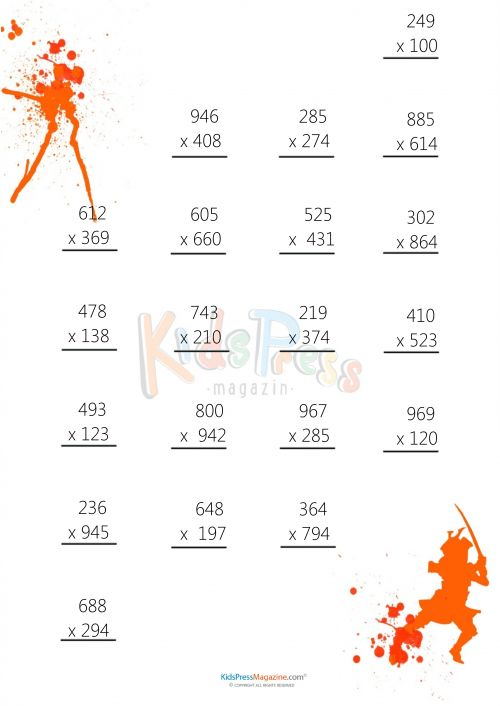 21 Multiplication Worksheets 3 Digits By 2 Digits