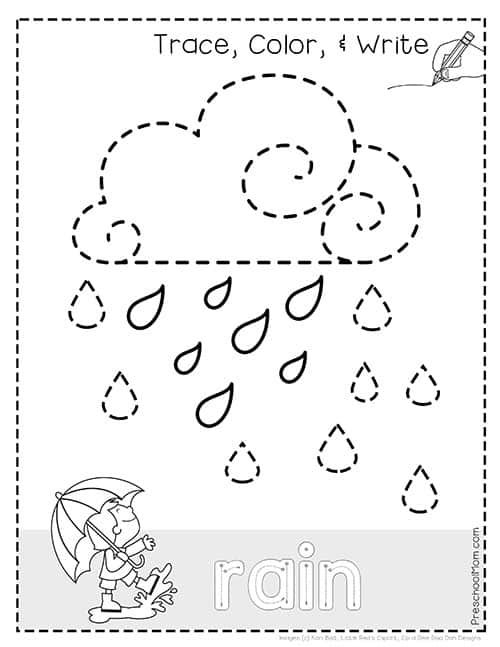 21 Rain Worksheets For Kindergarten